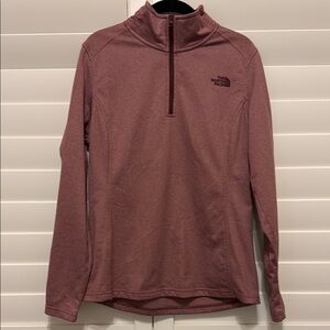 The North Face Maroon Quarter-Zip Pullover
